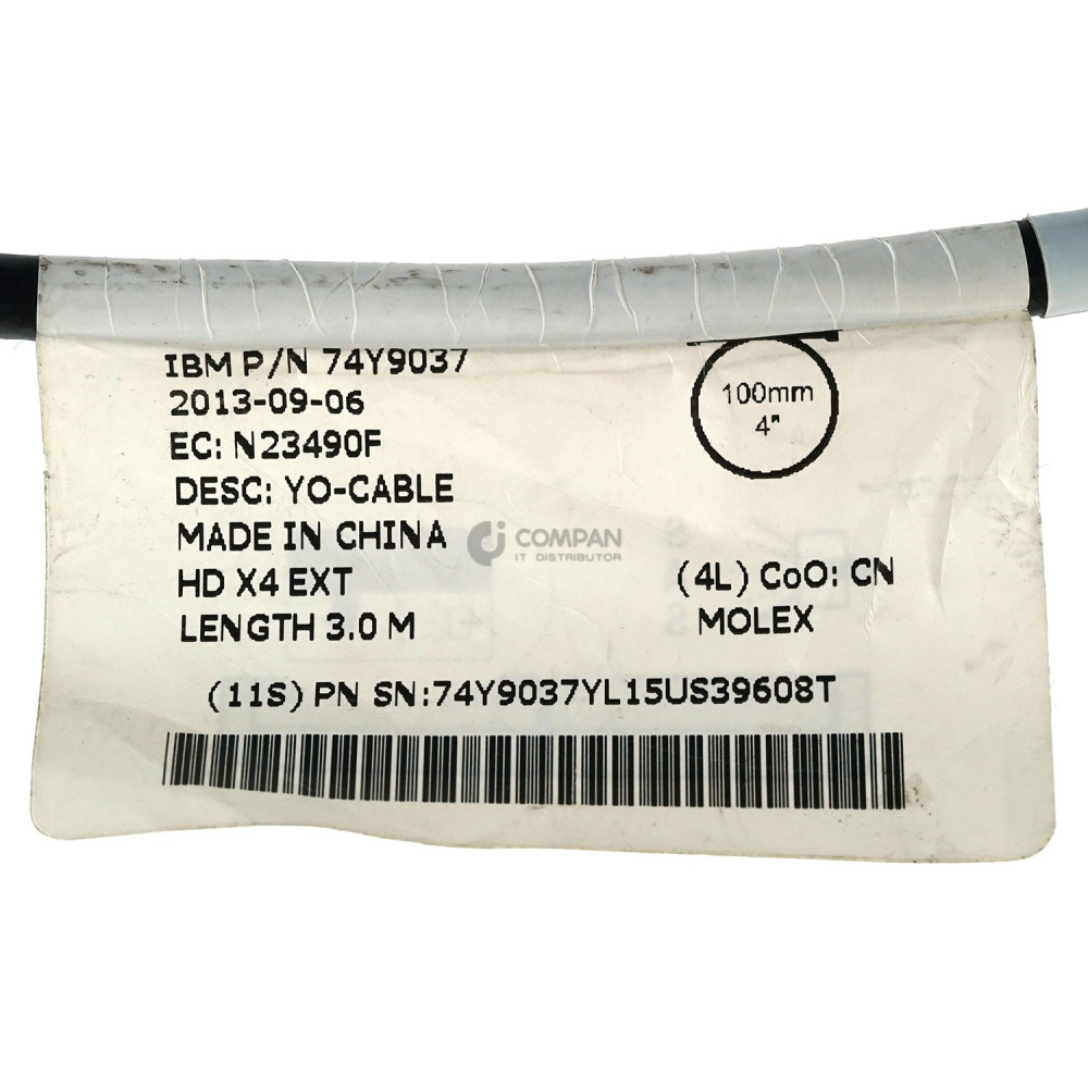 74Y9037 IBM MINI SAS HD 12G TO 2X MINI SAS 6G EXTERNAL YO CABLE 3M FOR POWER8 -